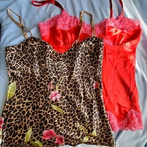 Silk red and pink Express camisole tank top